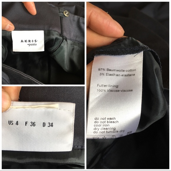 AKRIS punto pencil gray belted midi skirt, size 4(runs small) - Picture 8 of 8